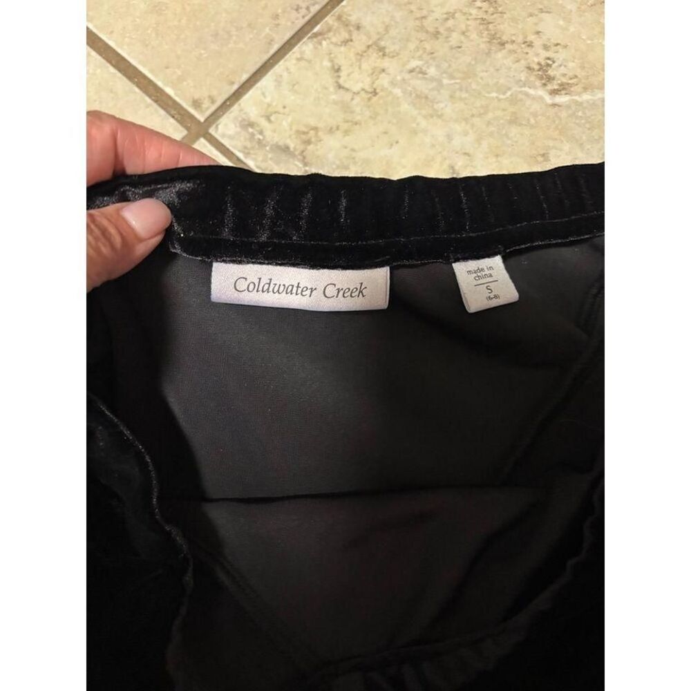 Coldwater Creek black Velvet midi‎ skirt size small - Picture 7 of 8